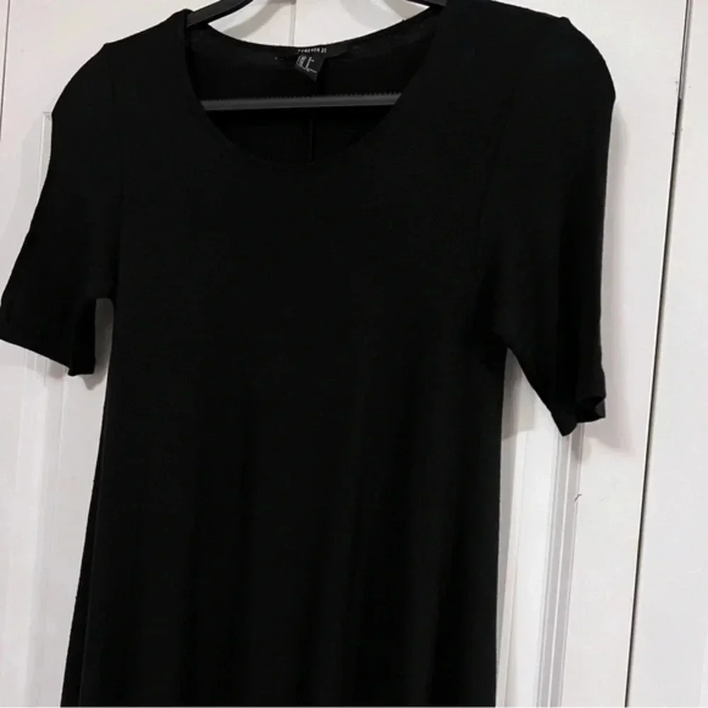FOREVER 21 Black Knit Flare A-Line Dress Small - Picture 3 of 8
